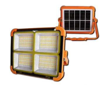 Proiector LED cu panou solar putere 500W portocaliu